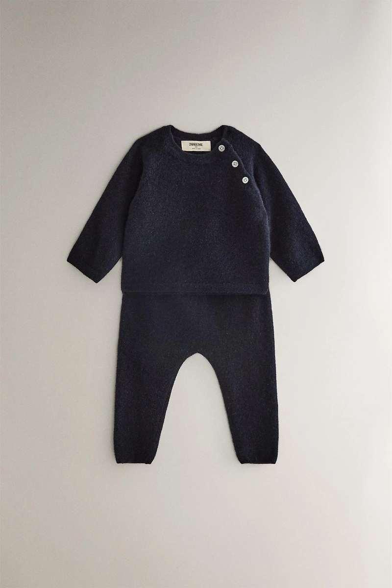 PANTALON À PIEDS BÉBÉ CACHEMIRE