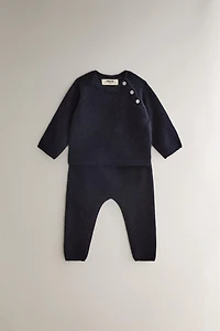 PANTALON À PIEDS BÉBÉ CACHEMIRE