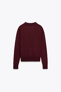 PLAIN KNIT POLO SWEATER