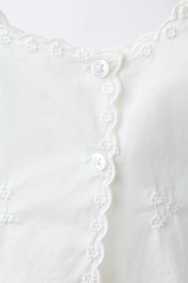 EMBROIDERED SHIRT AND BOTTOMS SET