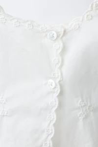 EMBROIDERED SHIRT AND BOTTOMS SET
