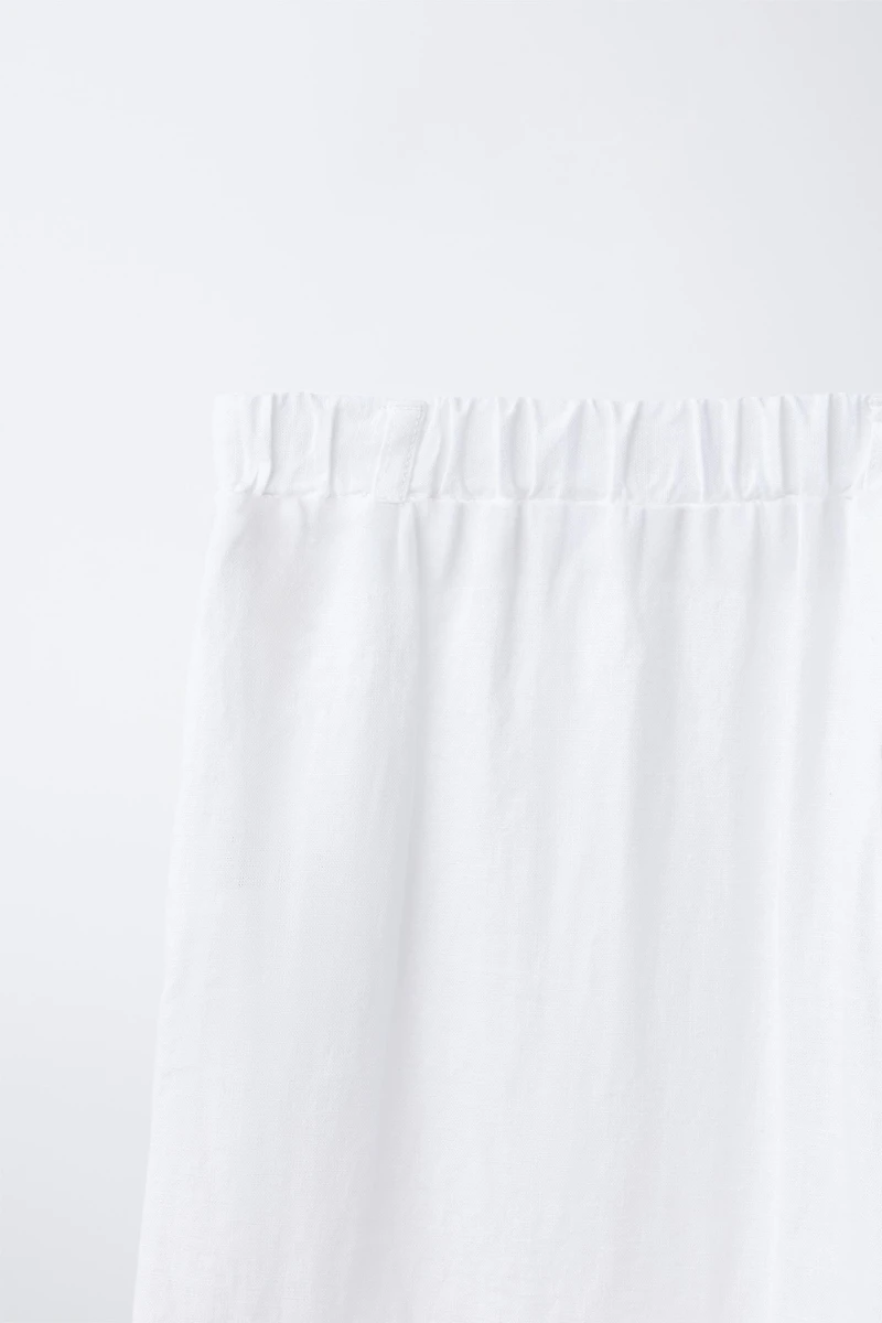 PANTALON DROIT AVEC LIN