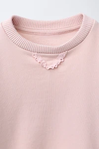WAFFLE DETAIL SWEATSHIRT