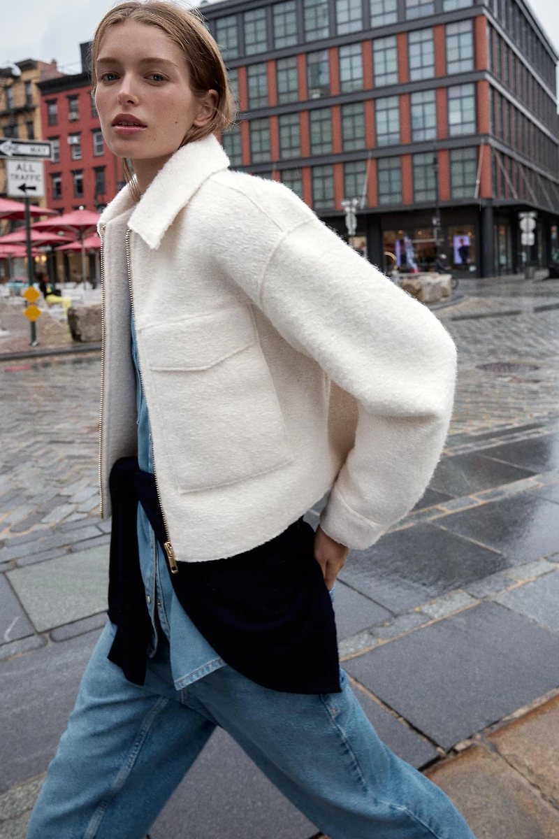 BOUCLÉ PATCH POCKET JACKET