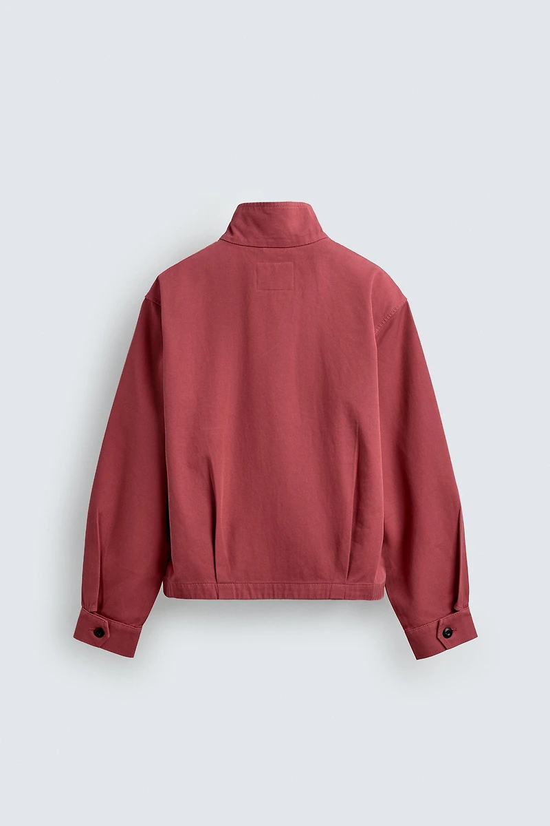 BLOUSON REGULAR FIT EN COTON LAVÉ