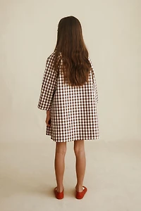 LONG GINGHAM TRENCH COAT CREATED BY CARAMEL LONDON X ZARA