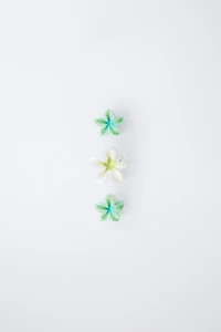 PACK OF THREE HIBISCUS HAIR CLIPS