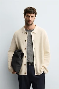 RIBBED CARDIGAN