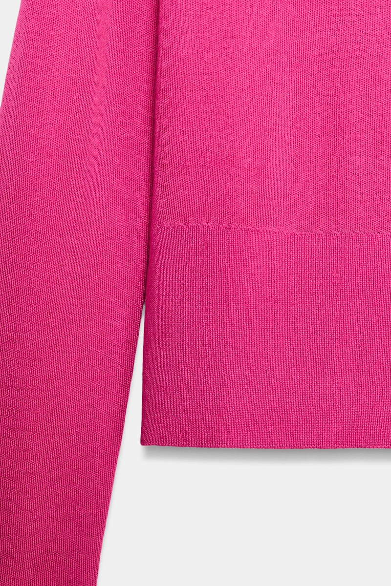 PLAIN KNIT WOOL SWEATER