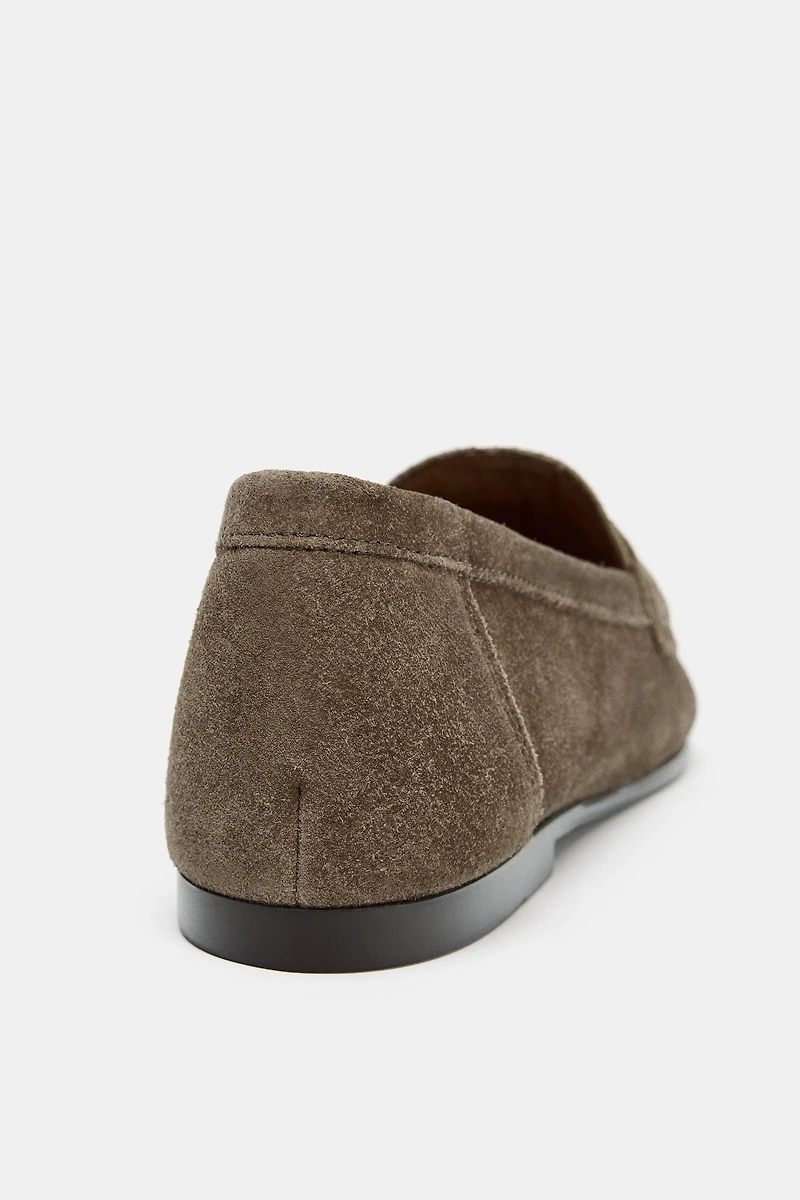 SPLIT LEATHER LOAFERS