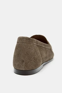 SPLIT LEATHER LOAFERS