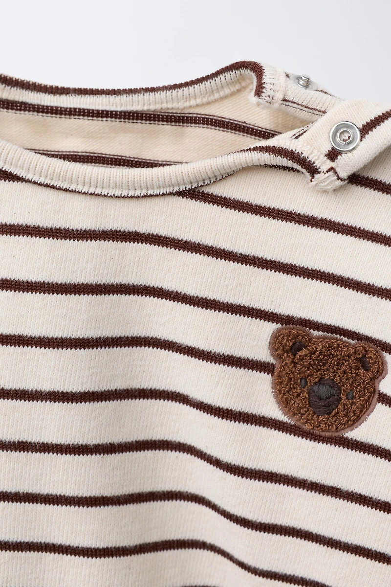 STRIPED BEAR T-SHIRT