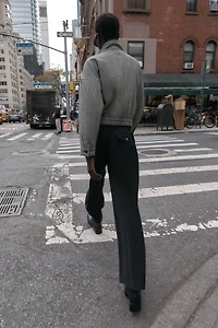 HIGH-WAISTED WIDE-LEG PANTS