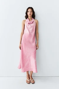Draped flowing midi dress