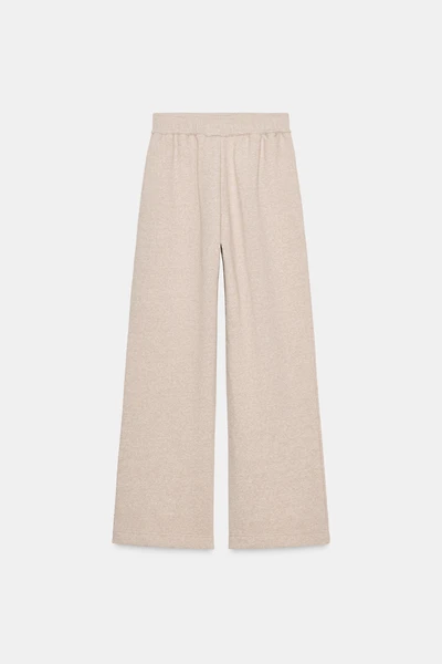 WIDE LEG FLEECE PANTS