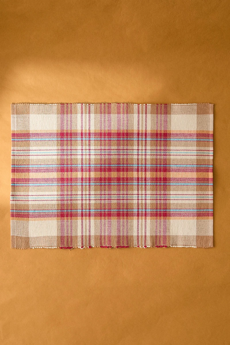 SET OF CHECK COTTON PLACEMATS (SET 2)