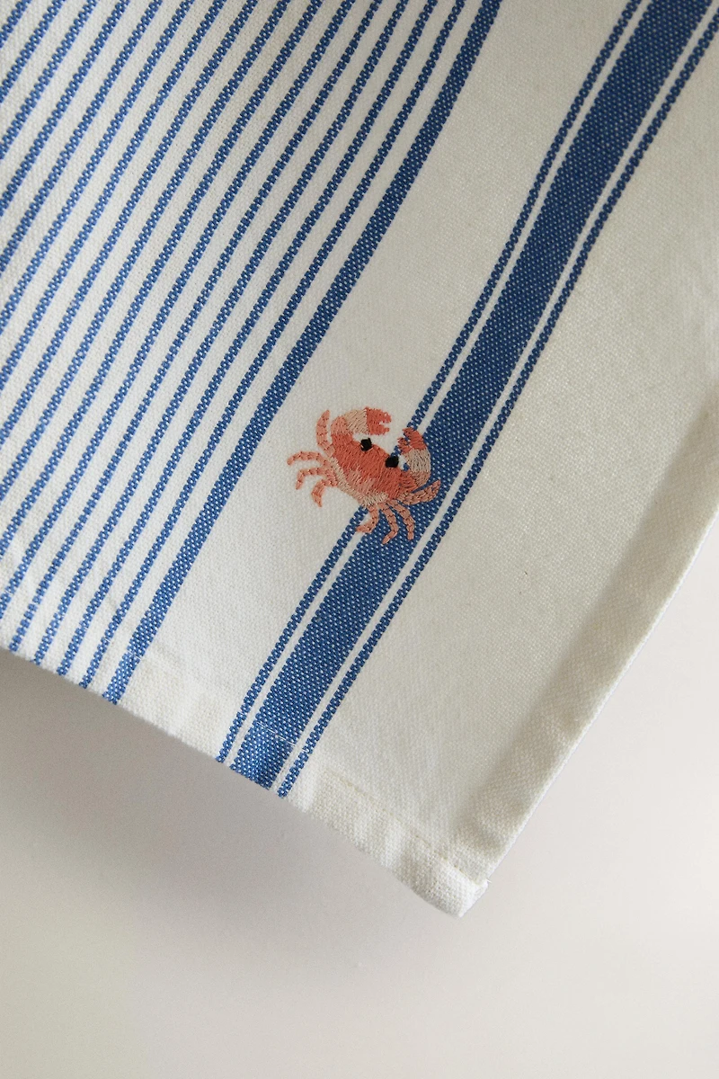 STRIPED CRAB KITCHEN TOWEL