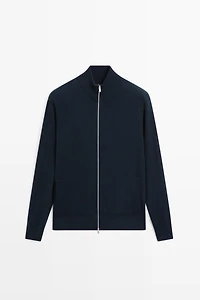 Cardigan en maille 100 % cachemire à fermeture Éclair