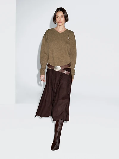 Pull en maille 100 % laine à col V