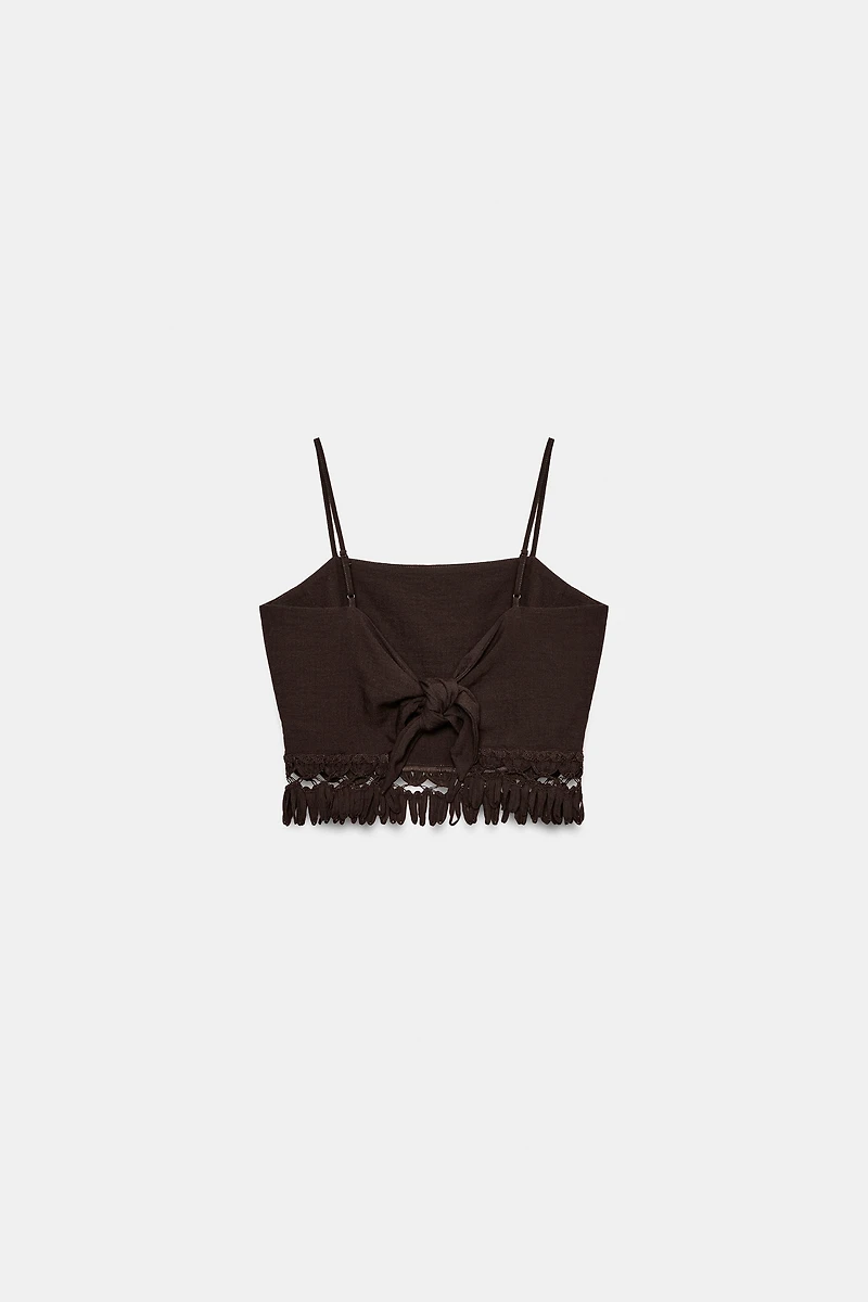 FRINGED CROP TOP