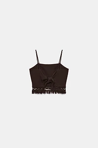 FRINGED CROP TOP