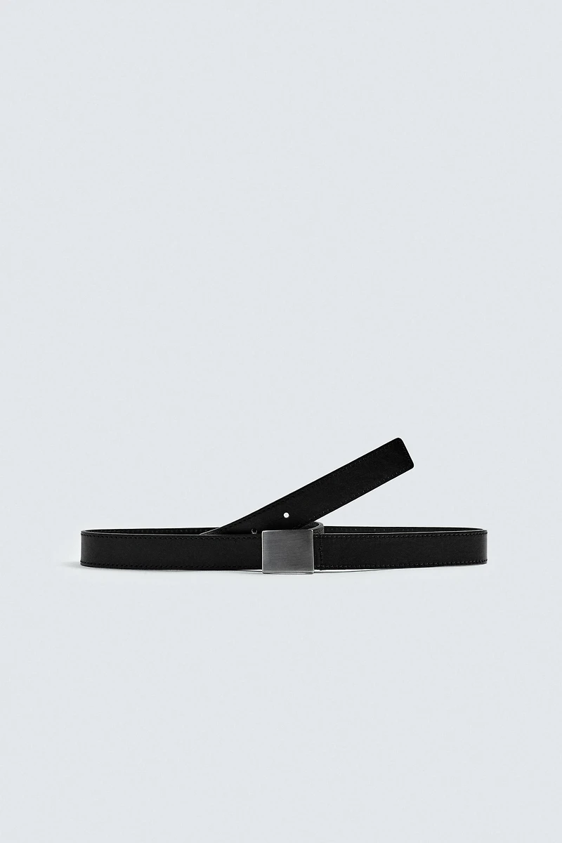 LIMITED EDITION PLATE BUCKLE LEATHER BELT