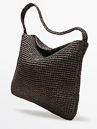 Small raffia shoulder bag