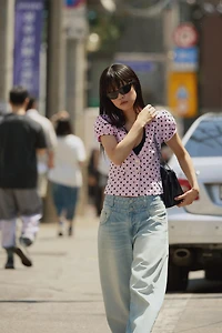 POLKA DOT CROPPED JACKET