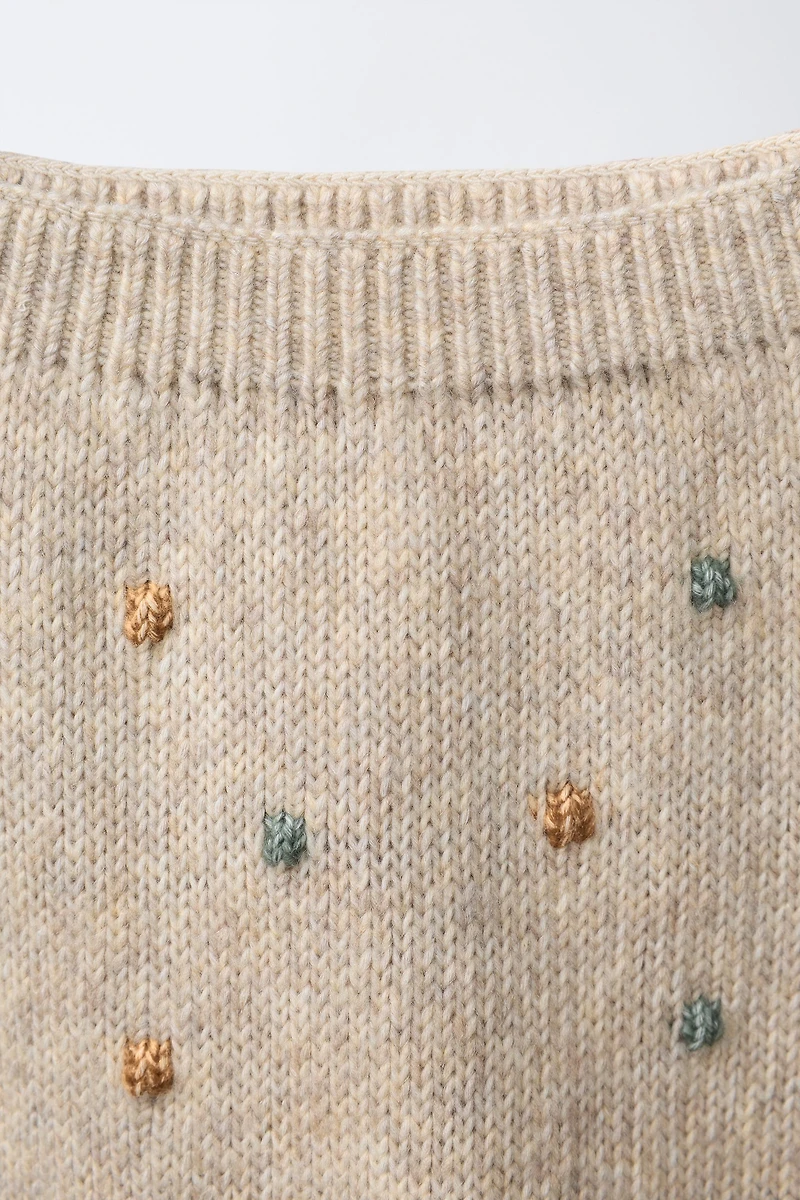 BEADED KNIT PANTS