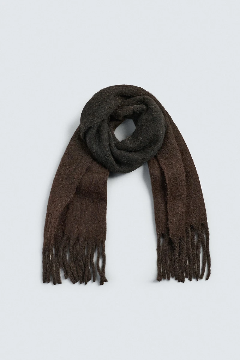 BRUSHED FRINGE SCARF
