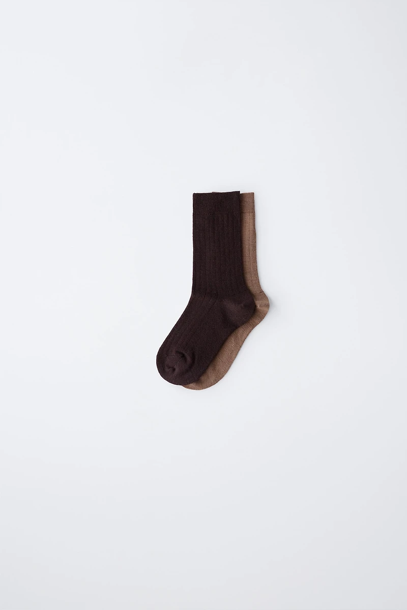 TWO-PACK OF WOOL SOCKS
