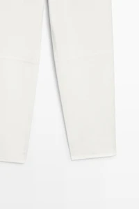 Straight-leg leather pants