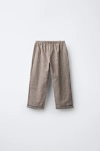 3-6 YEARS/ GINGHAM FLANNEL PAJAMAS