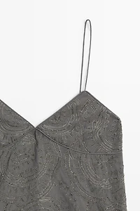 Strappy top with embroidered detail