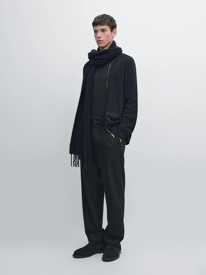 Pantalon en flanelle à rayures doubles