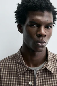 RELAXED FIT PLAID SHIRT