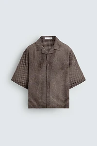 CHEMISE RELAXED FIT JACQUARD CARREAUX