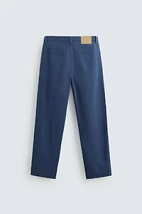 WASHED STRAIGHT FIT PANTS