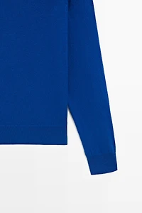 100% cashmere ribbed knit sweater