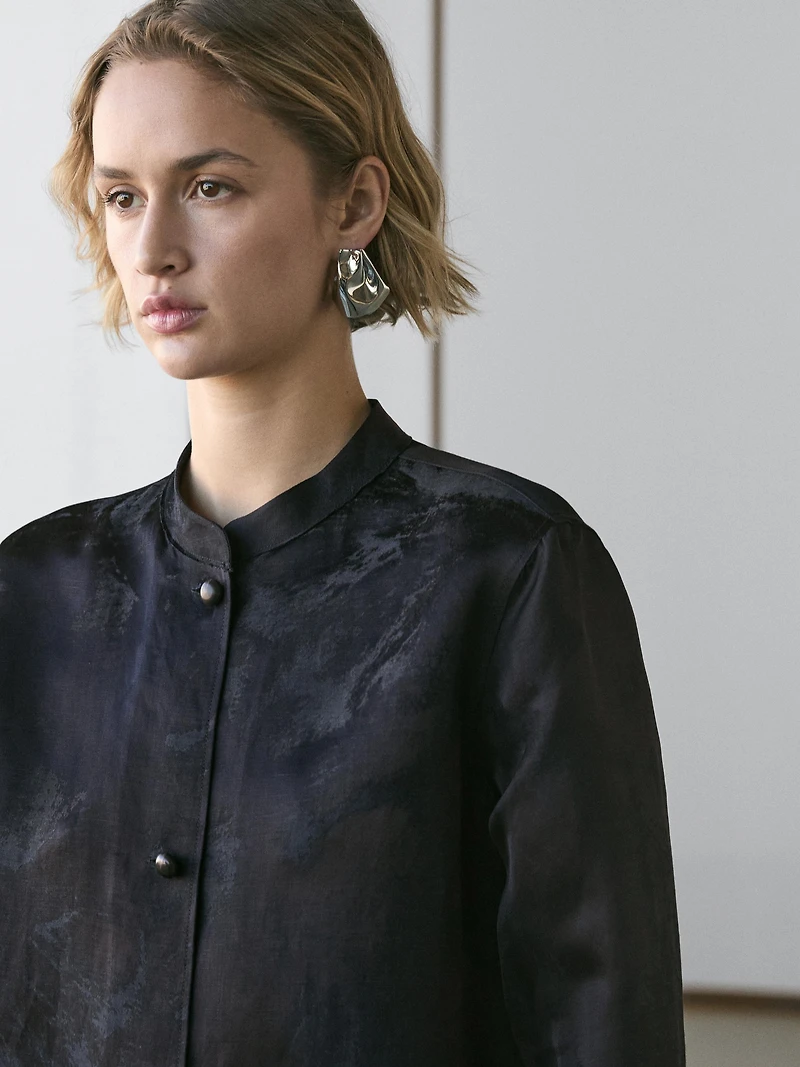 Chemisier fluide jacquard