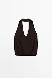 Top encolure américaine bas élastique coton