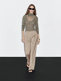 100% wool darted trousers