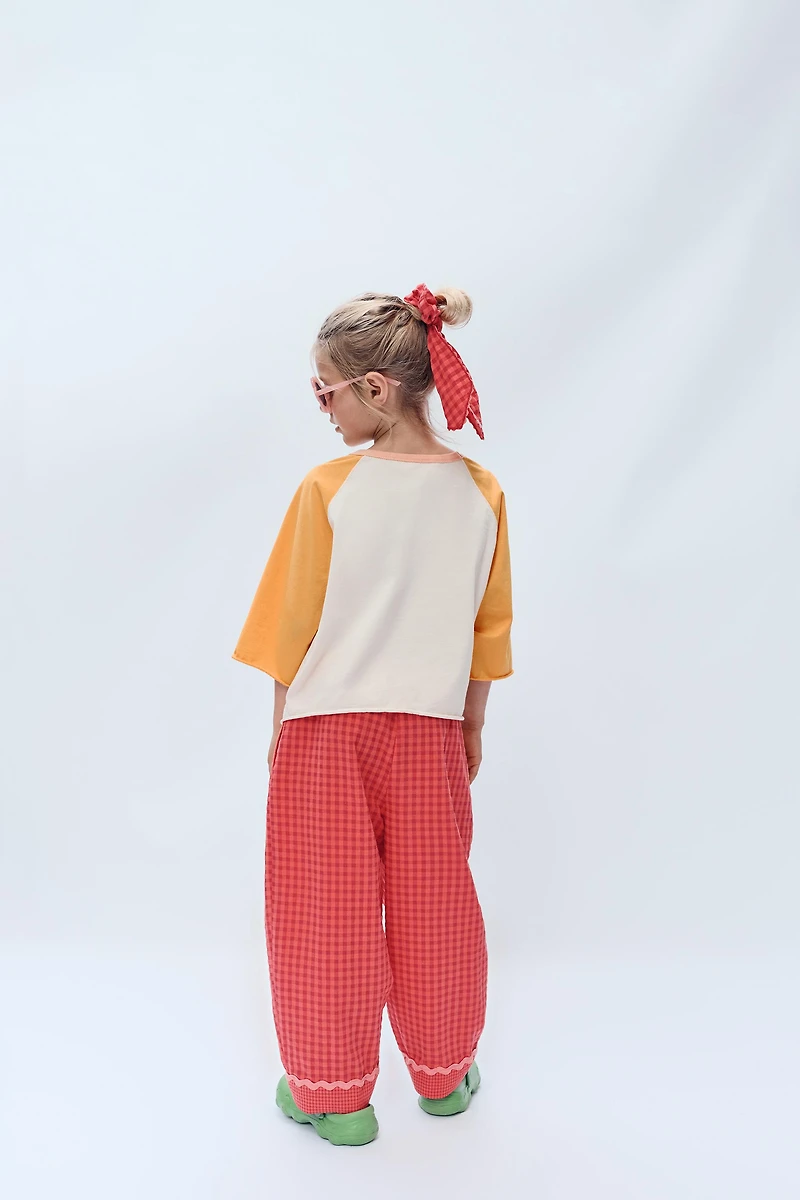 2-14 YEARS/ LIMITED EDITION GINGHAM CHECK PANTS