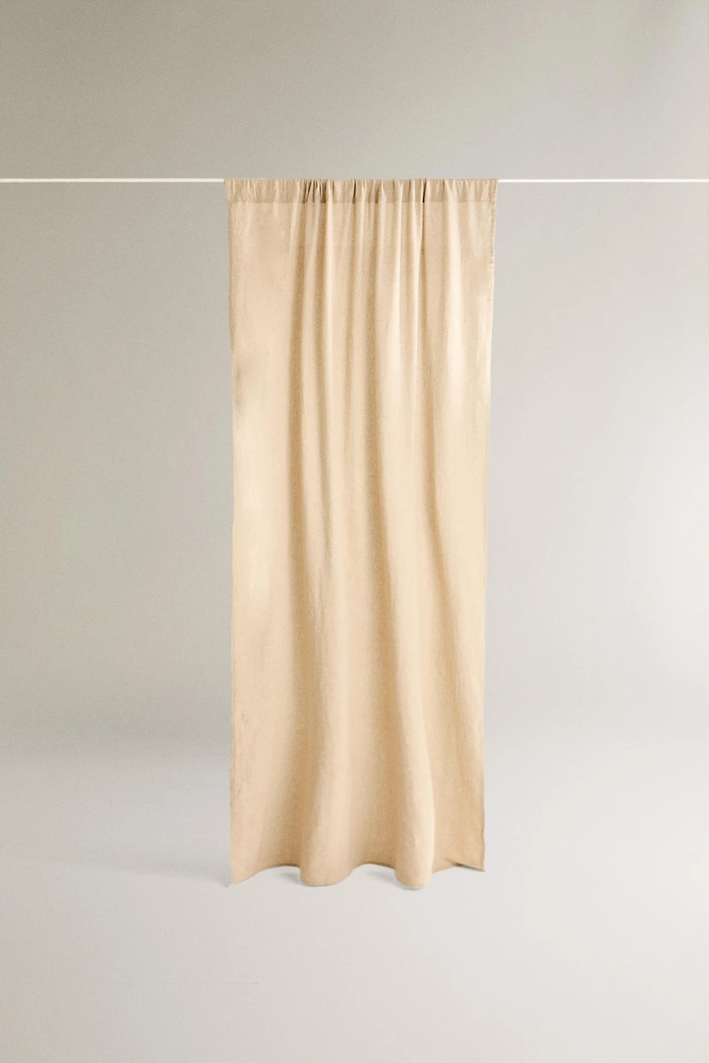 MEDIUM OPACITY FADED LINEN CURTAIN