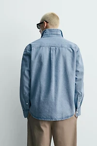 WASHED REGULAR FIT DENIM SHIRT