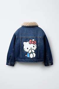 HELLO KITTY © SANRIO FLEECE TRIM DENIM JACKET