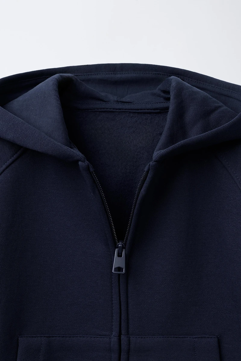 BASIC ZIP SWEATSHIRT