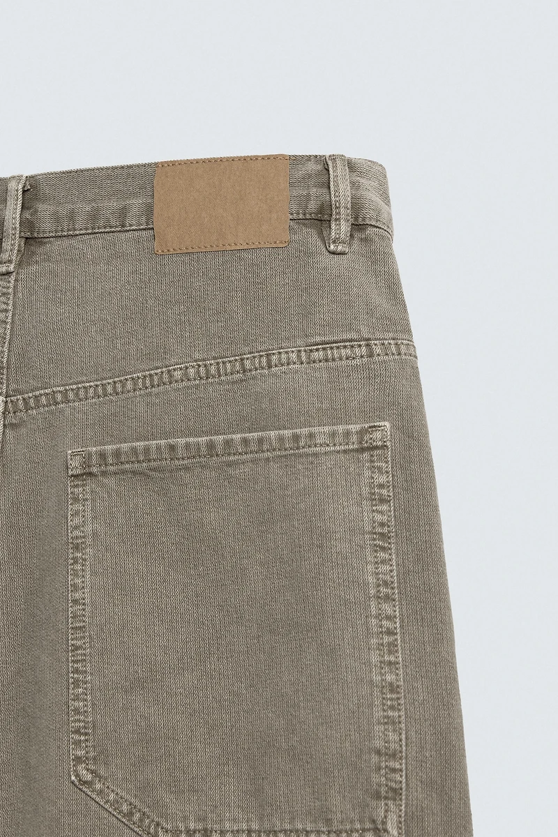 STRUCTURED BALLOON FIT DENIM SHORTS