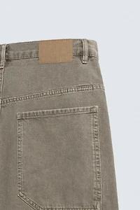 STRUCTURED BALLOON FIT DENIM SHORTS