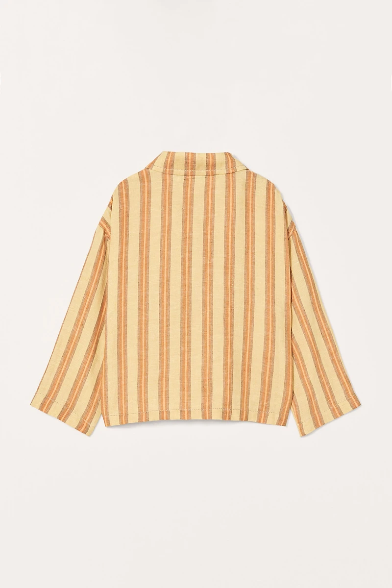 LIMITED EDITION 100% LINEN STRIPED SHIRT